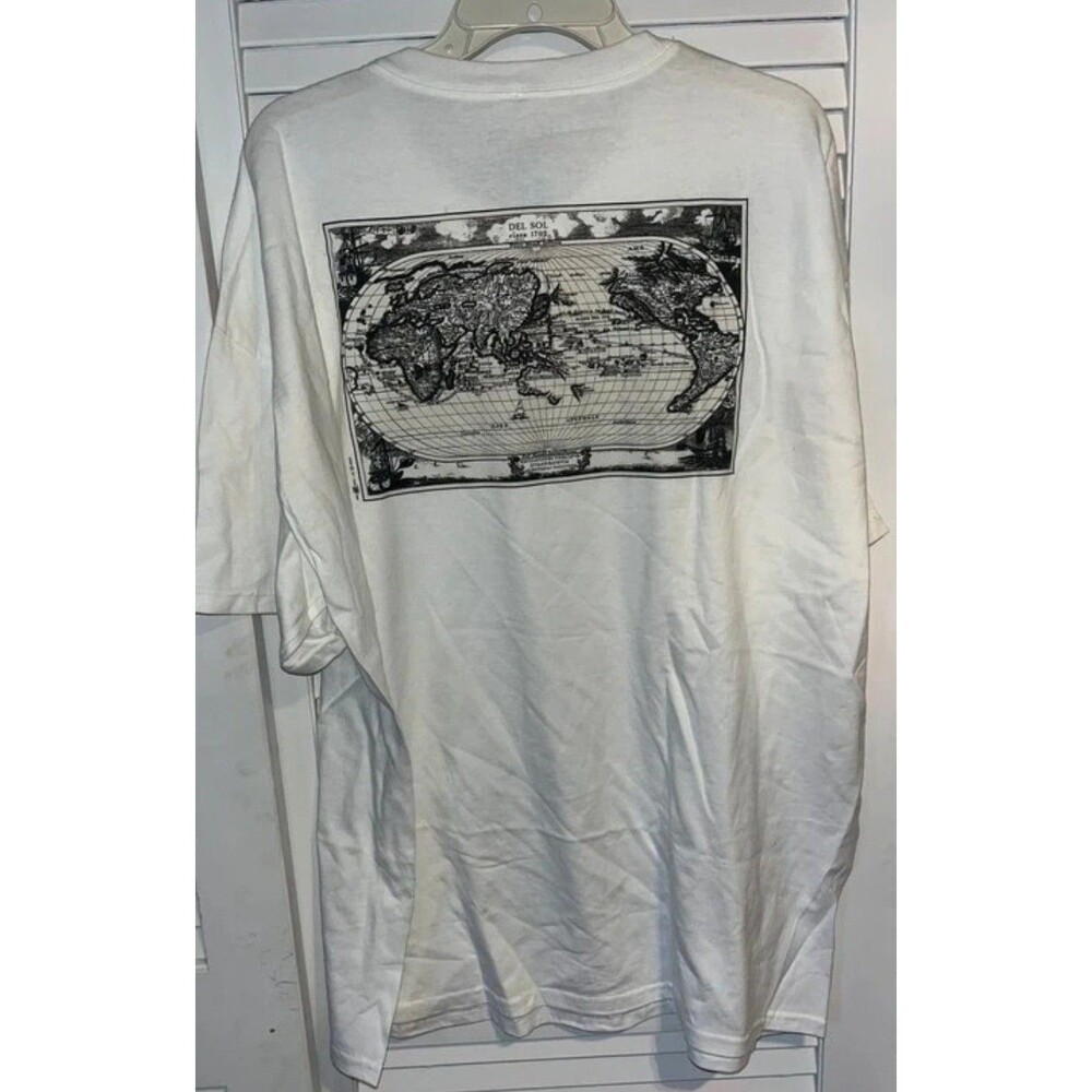 Del Sol Color T-Shirt 2XL NWT Color Changing Atlas/map T Shirt B23
